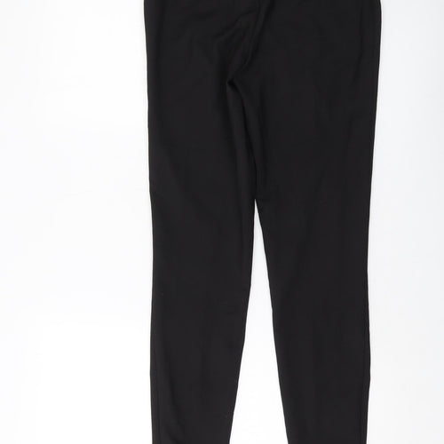 By Malene Birger Womens Black Cotton Trousers Size 8 L28 in Regular Zip