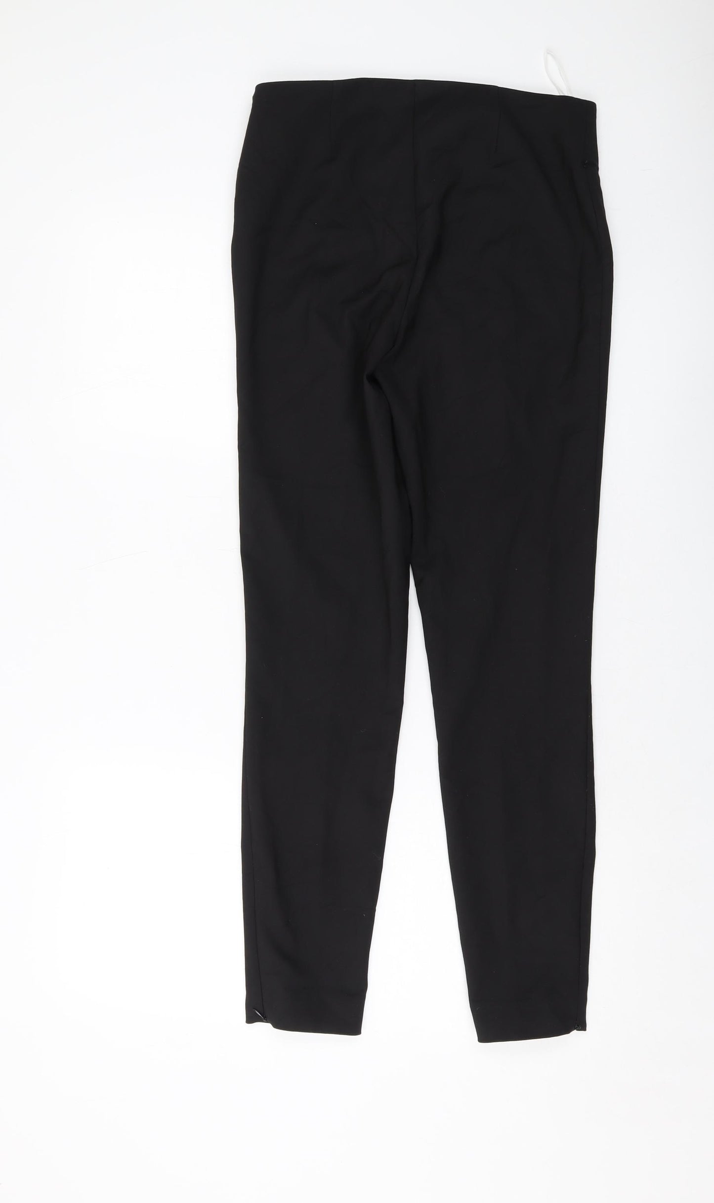 By Malene Birger Womens Black Cotton Trousers Size 8 L28 in Regular Zip