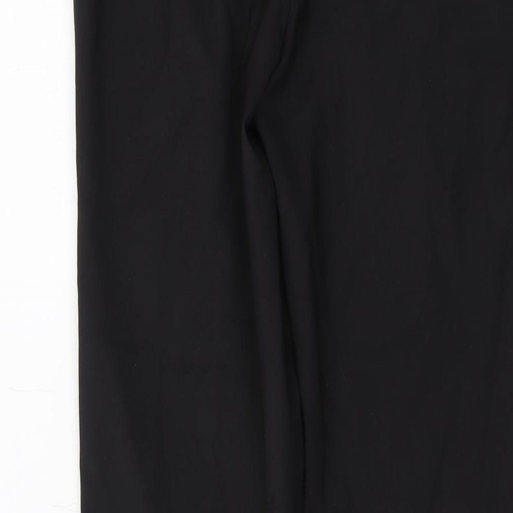 By Malene Birger Womens Black Cotton Trousers Size 8 L28 in Regular Zip