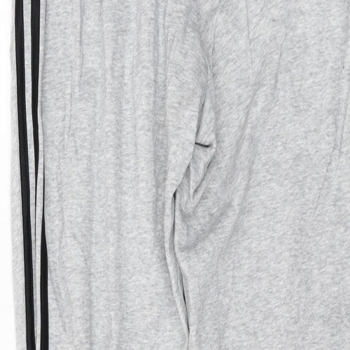 adidas Mens Grey Cotton Sweatpants Trousers Size M L30 in Regular Drawstring