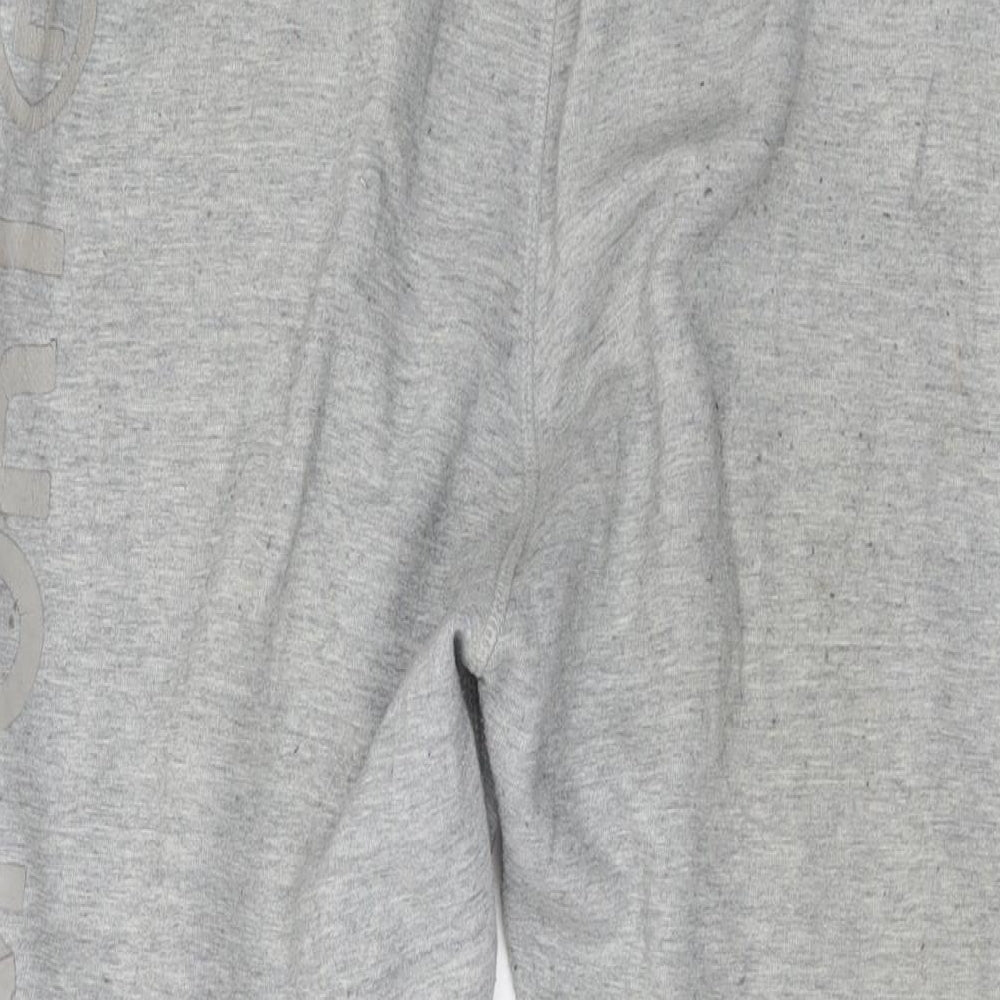 Superdry Mens Grey Cotton Trousers Size L L26 in Regular Drawstring