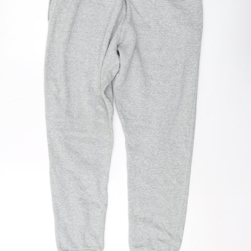 Nike Mens Grey Cotton Sweatpants Trousers Size M L28 in Regular Drawstring