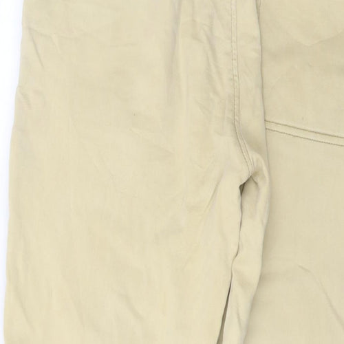 Pull&Bear Mens Beige Cotton Trousers Size L L28 in Regular Drawstring