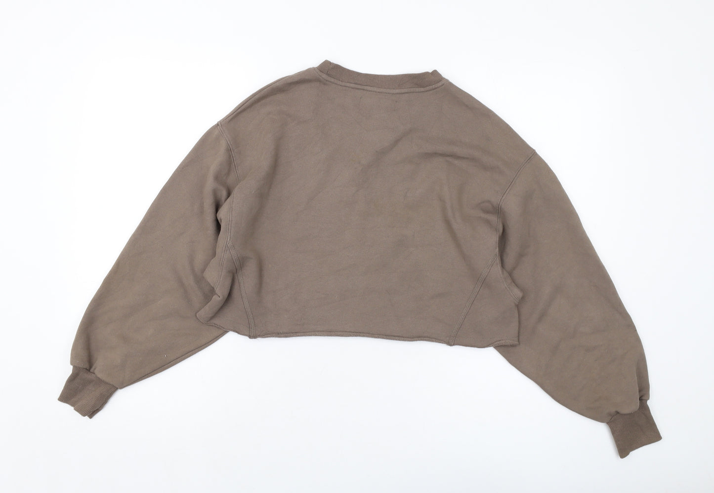 Pull&Bear Womens Brown Polyester Pullover Sweatshirt Size S Pullover