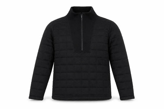 Front view of Gap men’s black polyester pullover sweatshirt, size M