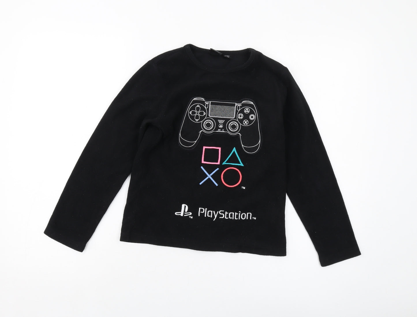 PlayStation Boys Black Polyester Pullover Sweatshirt Size 9-10 Years Pullover