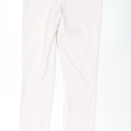 Ecru Womens Pink Cotton Trousers Size 6 L28 in Regular Zip