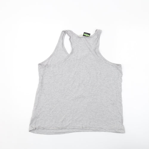 Sesame Street Womens Green Cotton Basic Tank Size 14 Round Neck