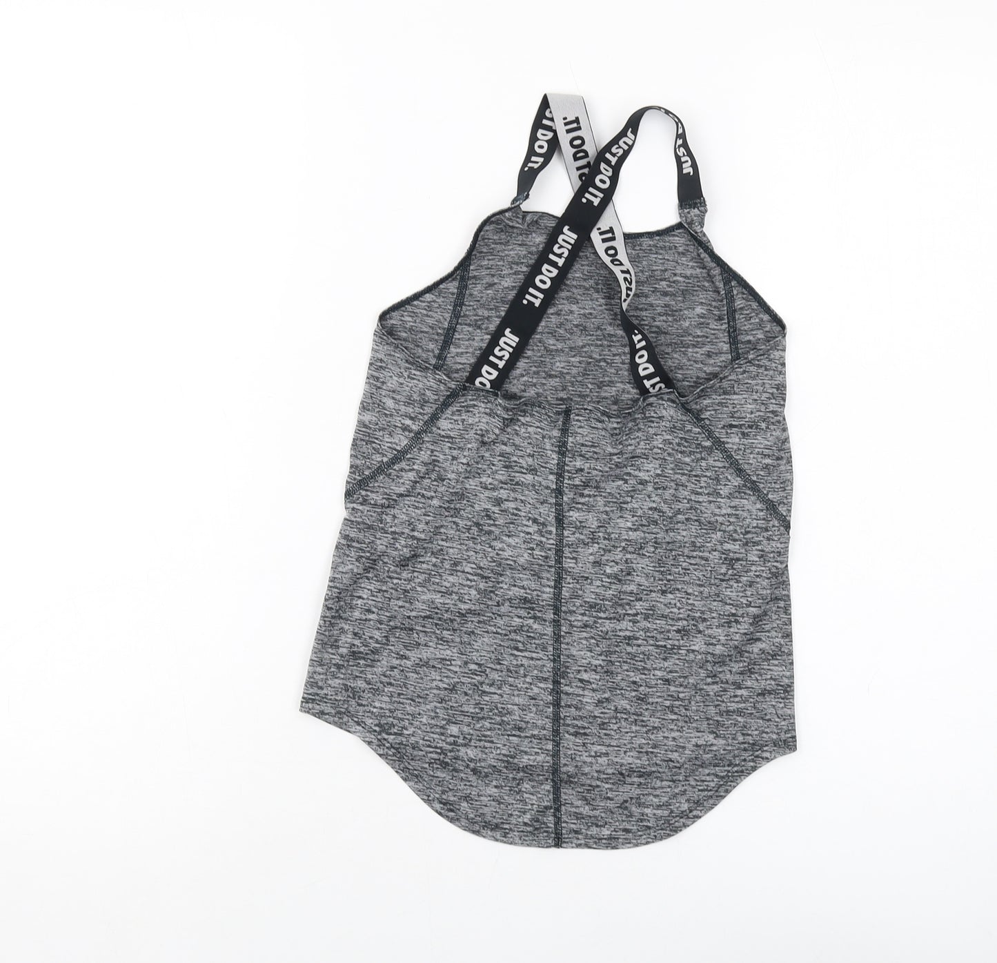 Nike Womens Grey Polyester Basic Tank Size S Round Neck Pullover