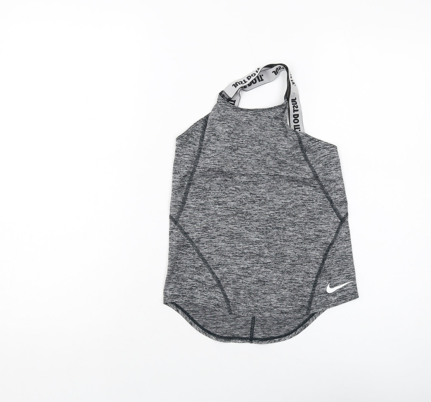 Nike Womens Grey Polyester Basic Tank Size S Round Neck Pullover