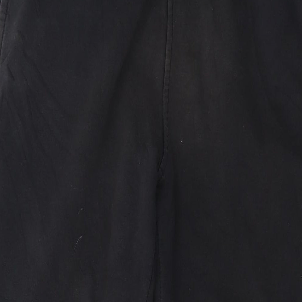 Nike Mens Black Cotton Trousers Size M L31 in Regular Drawstring