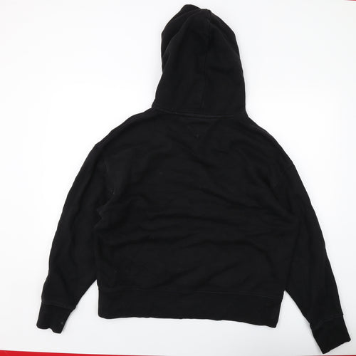 Tommy Hilfiger Mens Black Cotton Pullover Hoodie Size L