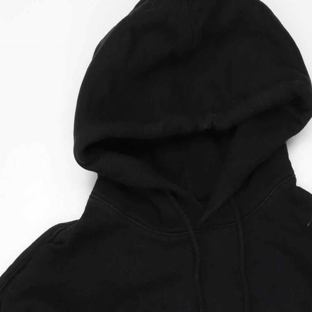 Tommy Hilfiger Mens Black Cotton Pullover Hoodie Size L