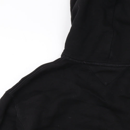 Tommy Hilfiger Mens Black Cotton Pullover Hoodie Size L