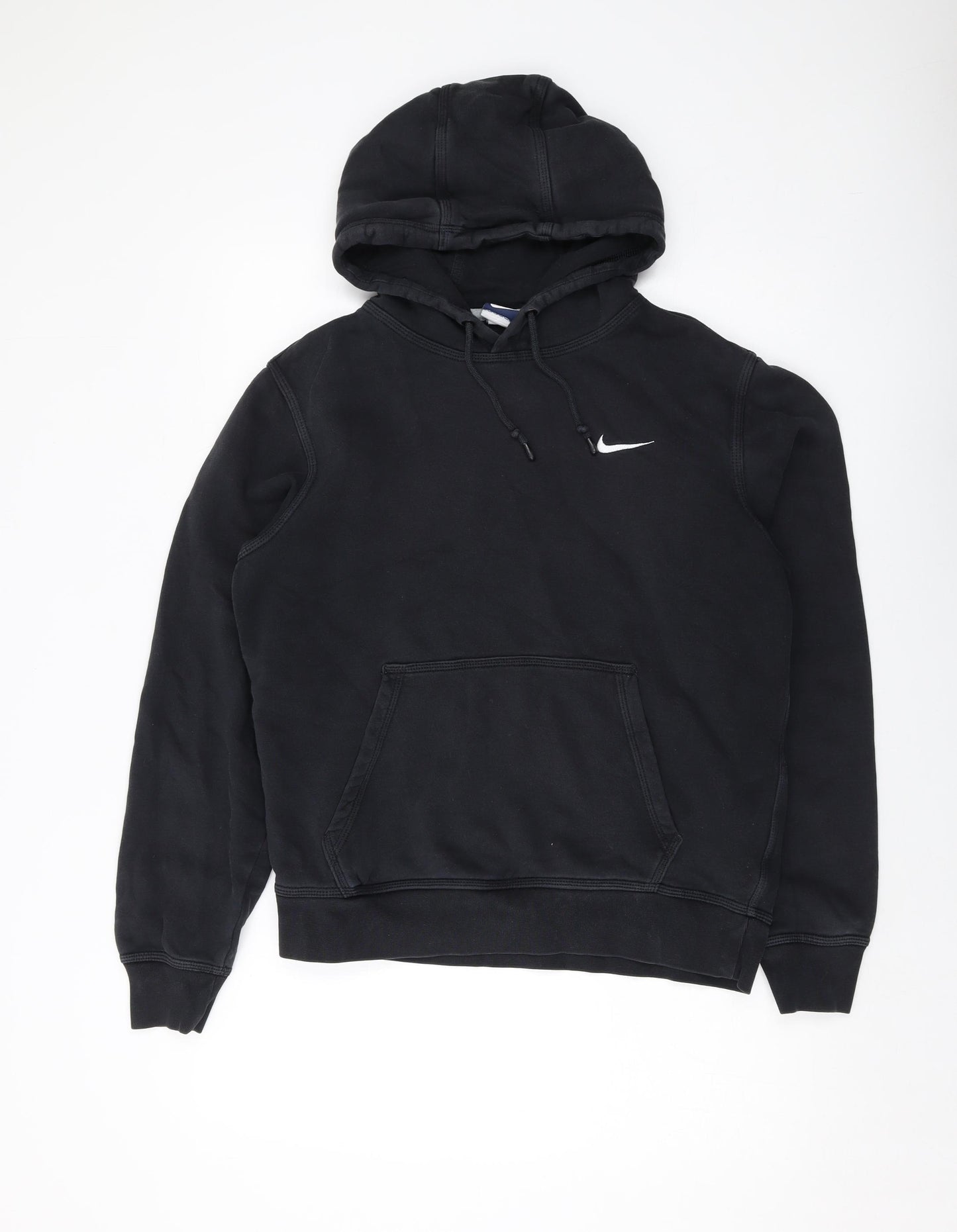 Nike Womens Black Cotton Pullover Hoodie Size M Pullover
