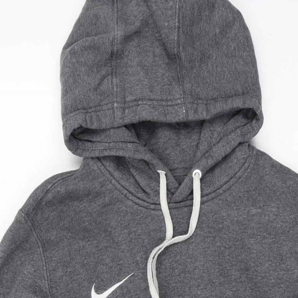 Nike Womens Grey Cotton Pullover Hoodie Size S Pullover