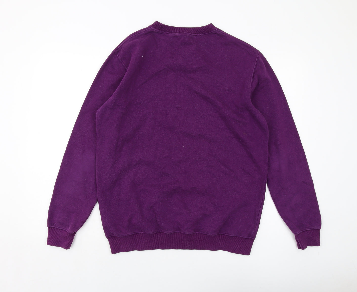 Cotton Traders Mens Purple Cotton Pullover Sweatshirt Size M