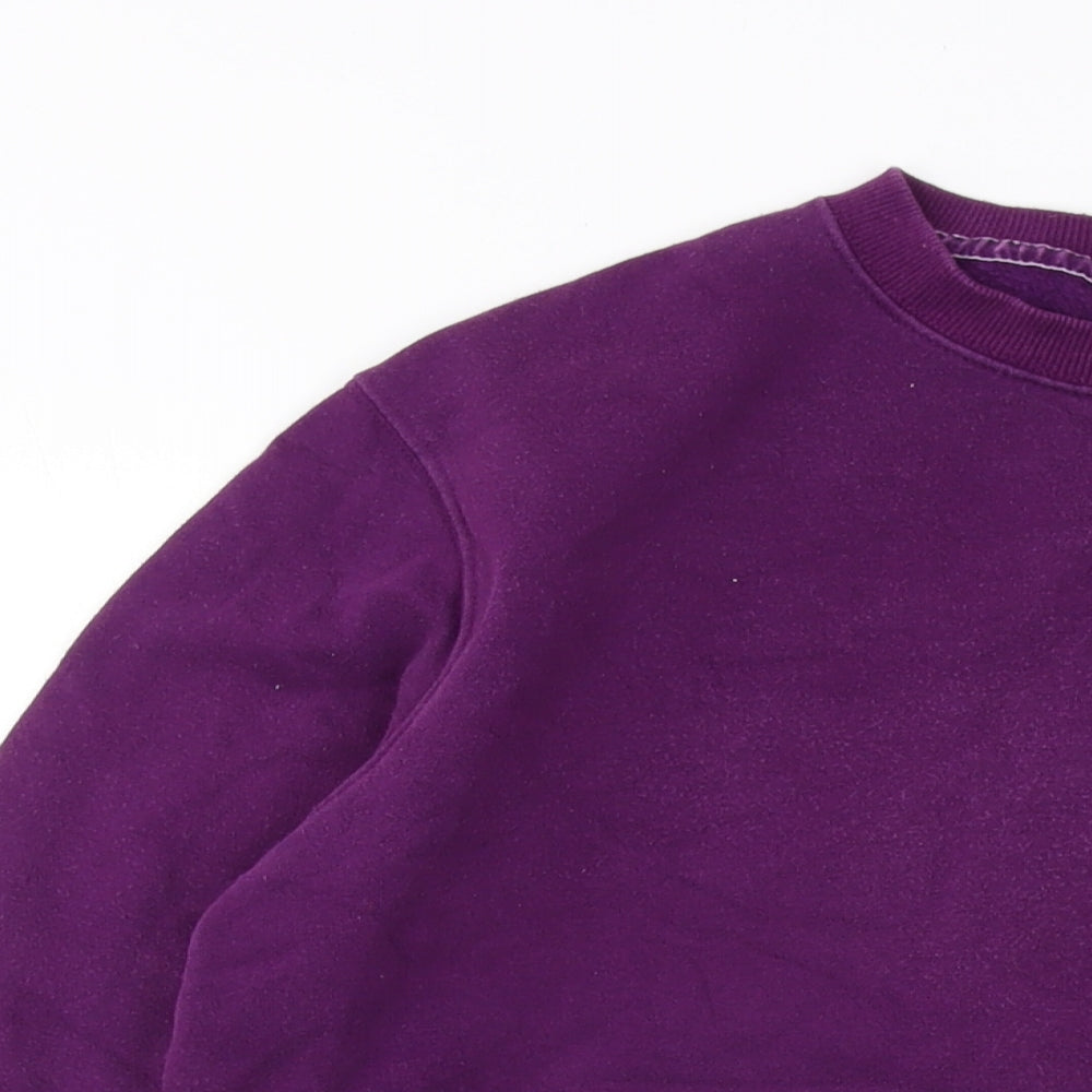 Cotton Traders Mens Purple Cotton Pullover Sweatshirt Size M