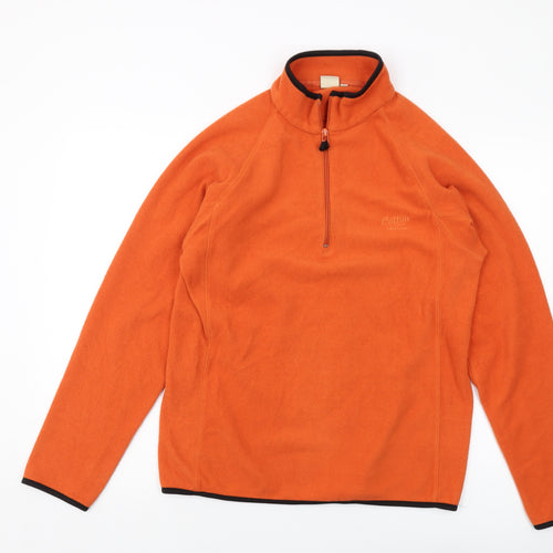 Cotton Traders Mens Orange Polyester Pullover Sweatshirt Size M