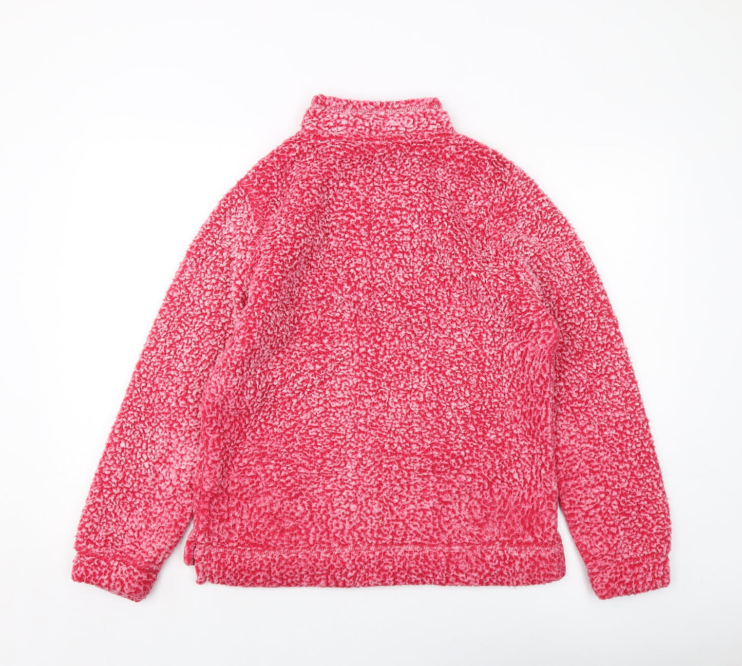 Weird Fish Womens Pink Polyester Pullover Sweatshirt Size 14 Zip