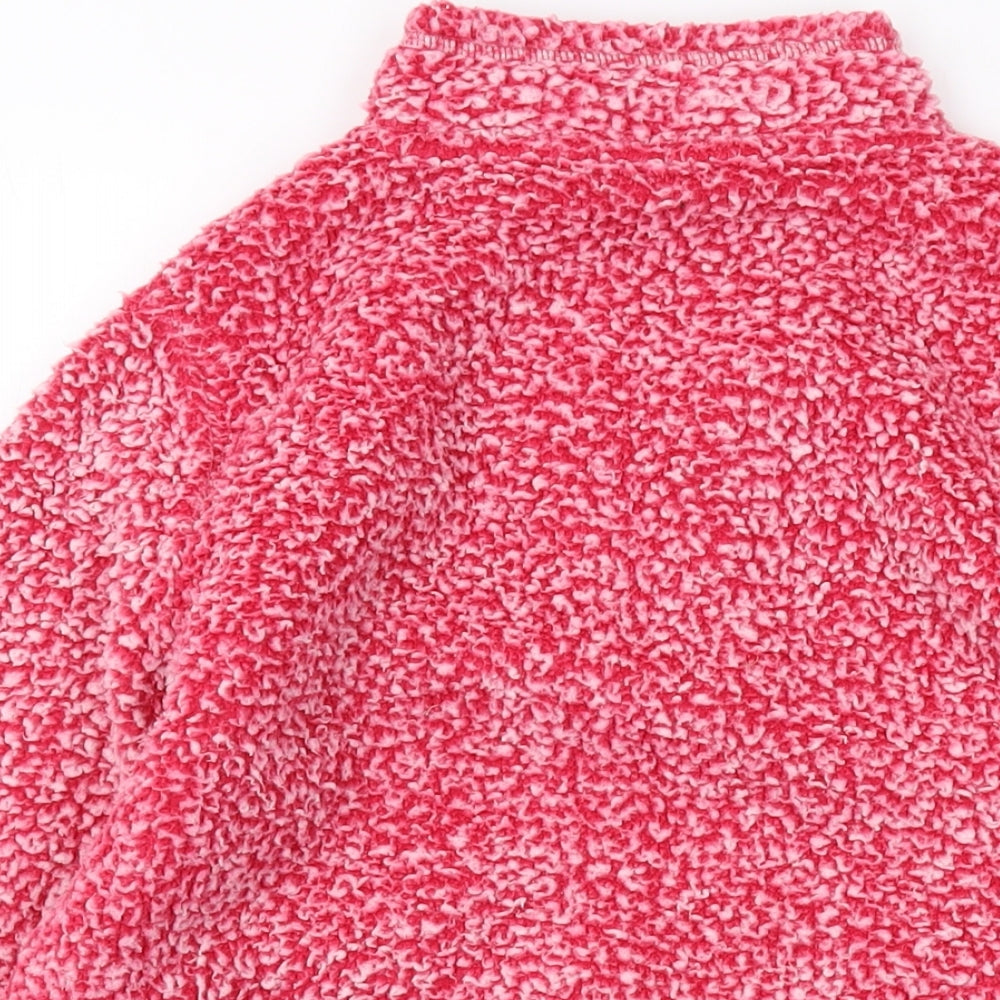 Weird Fish Womens Pink Polyester Pullover Sweatshirt Size 14 Zip