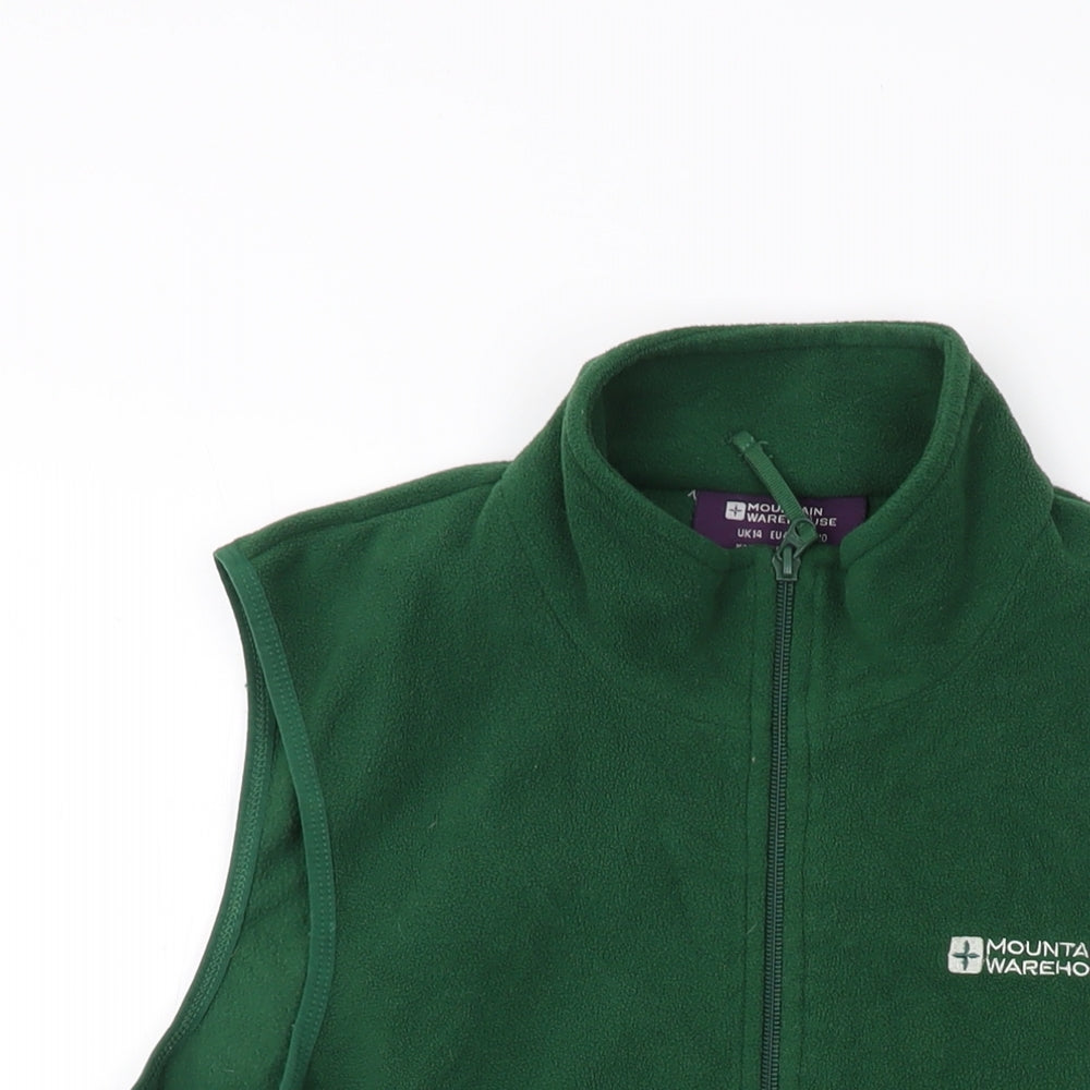 Mountain Warehouse Womens Green Jacket Waistcoat Size 14 Zip