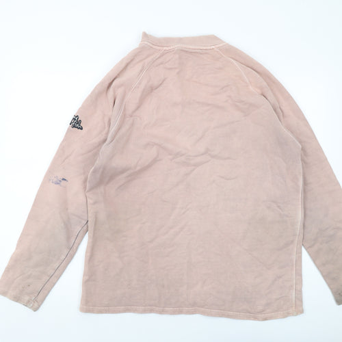 Weird Fish Womens Pink Cotton Pullover Sweatshirt Size M