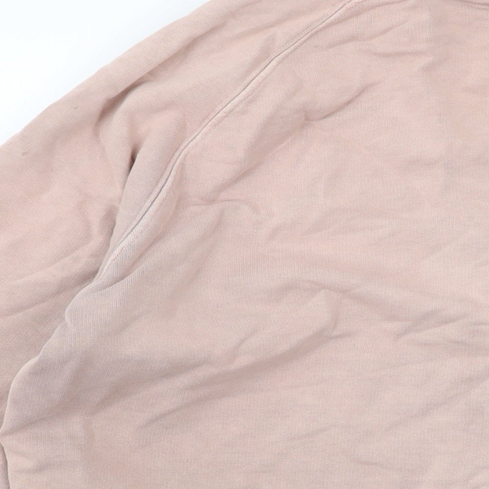 Weird Fish Womens Pink Cotton Pullover Sweatshirt Size M