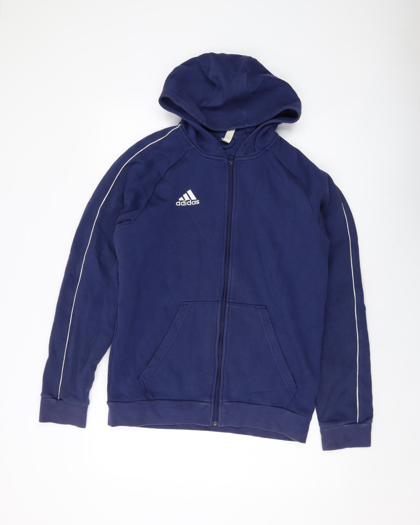 adidas Mens Black Cotton Full Zip Hoodie Size M