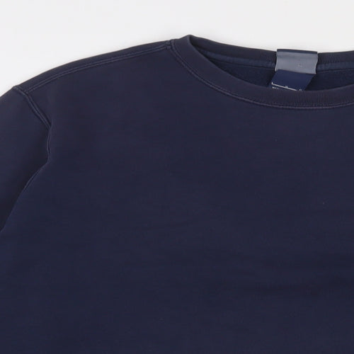 Nike Mens Blue Cotton Pullover Sweatshirt Size L