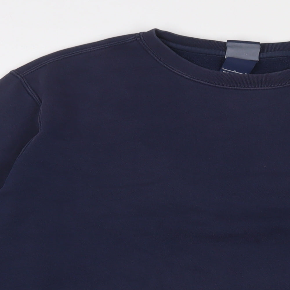 Nike Mens Blue Cotton Pullover Sweatshirt Size L