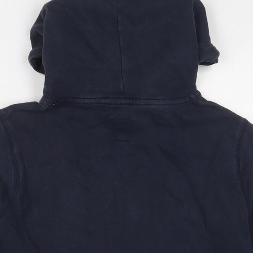 Jack Wills Womens Blue Cotton Pullover Hoodie Size 8 Pullover - Logo, Embroidered