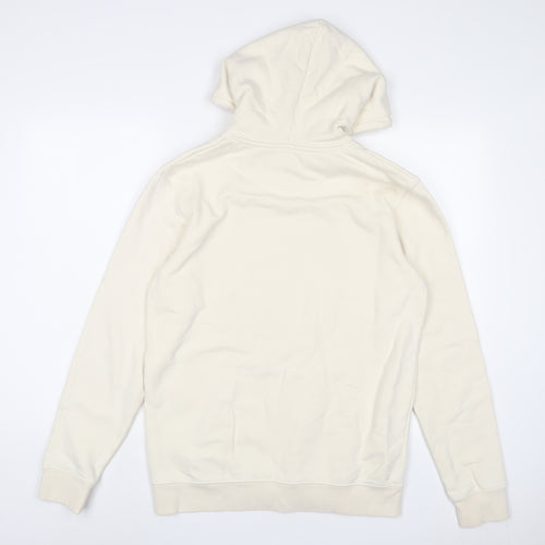 By Pollyanne Womens Ivory Cotton Pullover Hoodie Size M Pullover