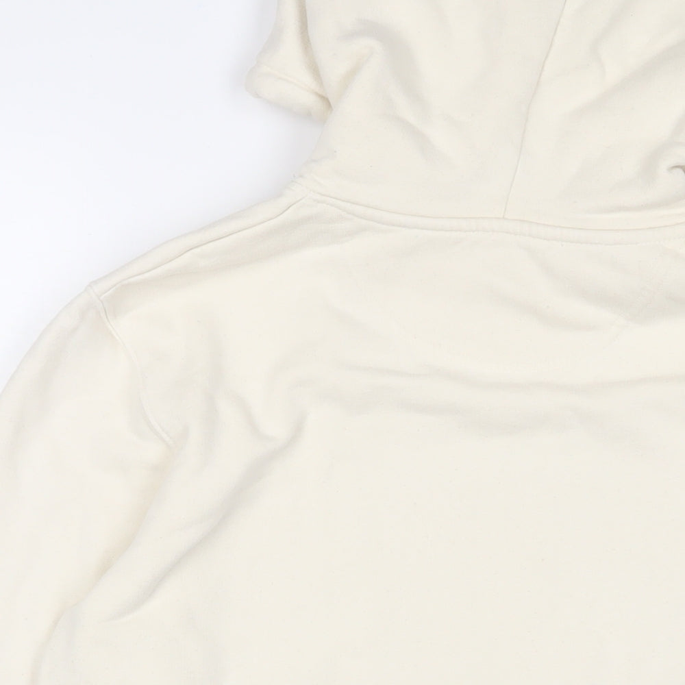 By Pollyanne Womens Ivory Cotton Pullover Hoodie Size M Pullover