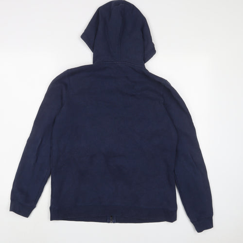 TOG24 Womens Blue Cotton Full Zip Hoodie Size 8 Zip