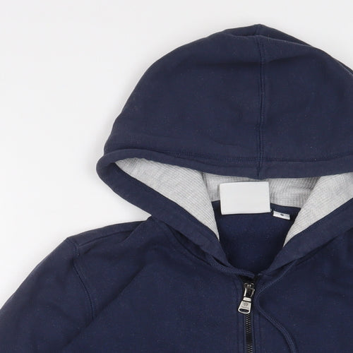 TOG24 Womens Blue Cotton Full Zip Hoodie Size 8 Zip