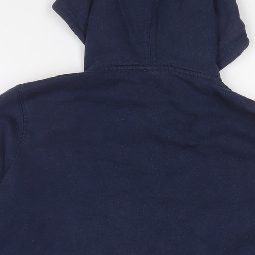 TOG24 Womens Blue Cotton Full Zip Hoodie Size 8 Zip