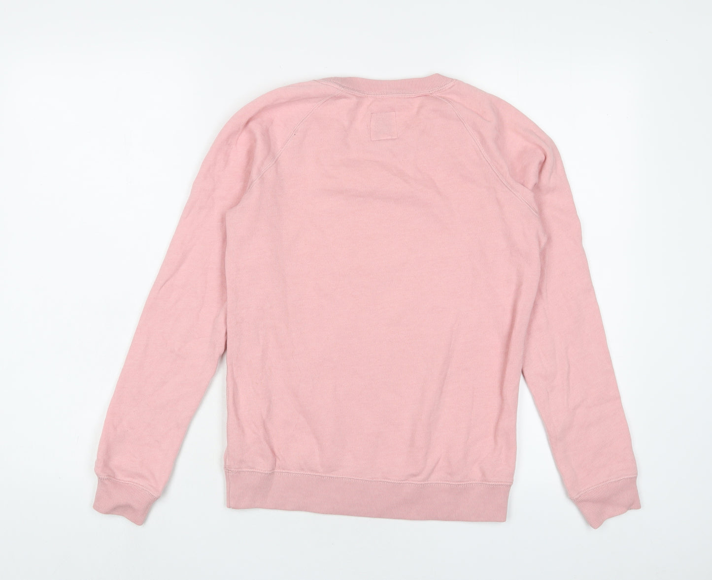 Jack Wills Womens Pink Cotton Pullover Sweatshirt Size 8 Pullover - Logo, Embroidered