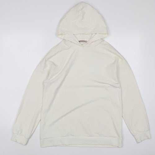 Anna Field Womens Ivory Polyester Pullover Hoodie Size S Pullover