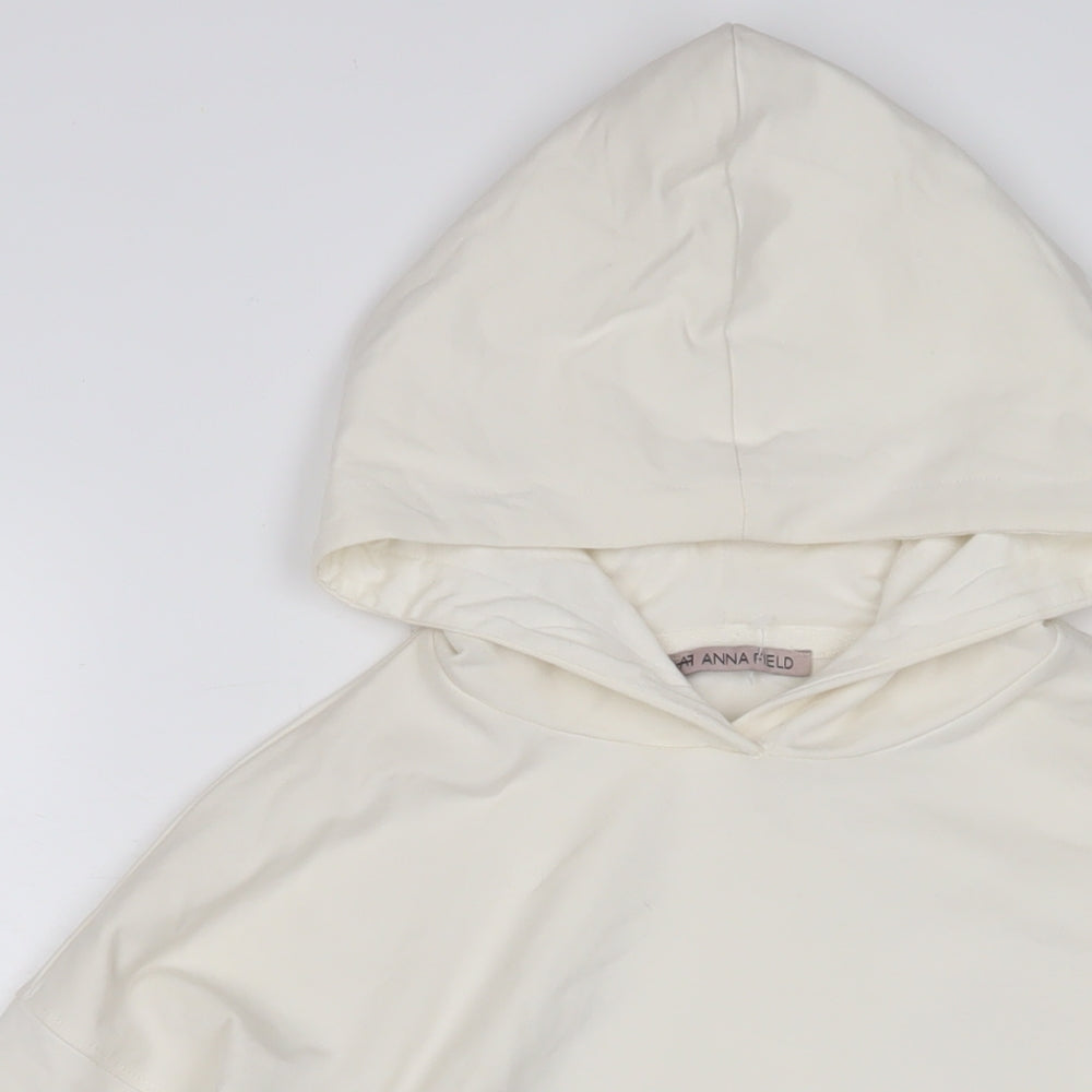 Anna Field Womens Ivory Polyester Pullover Hoodie Size S Pullover