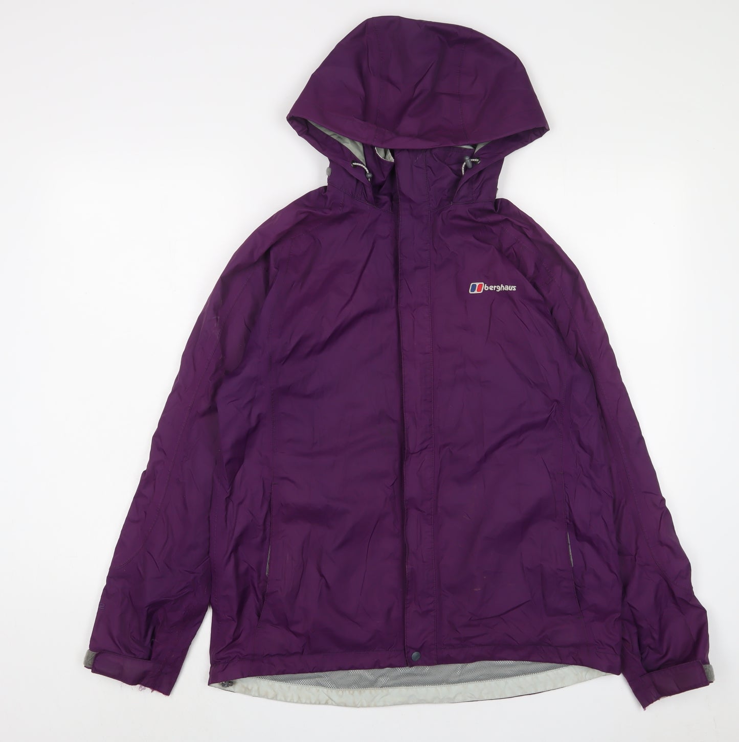 Berghaus Womens Purple Jacket Size 12 Zip - Logo, Embroidered