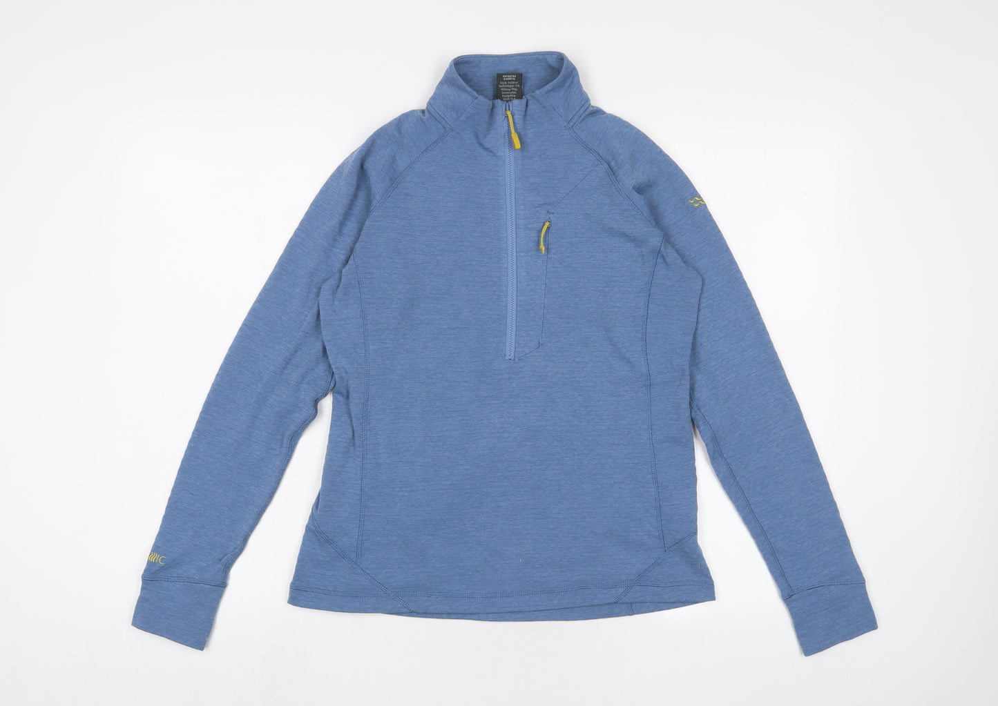 RAB Womens Blue Polyester Pullover Sweatshirt Size 12 Zip - Logo, Embroidered