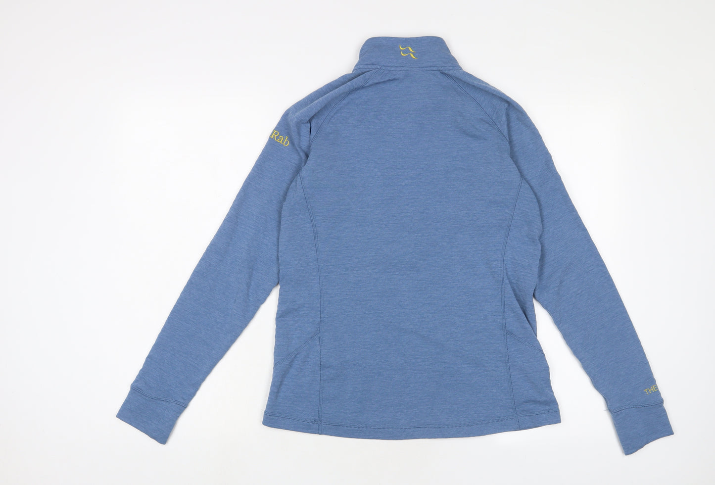 RAB Womens Blue Polyester Pullover Sweatshirt Size 12 Zip - Logo, Embroidered