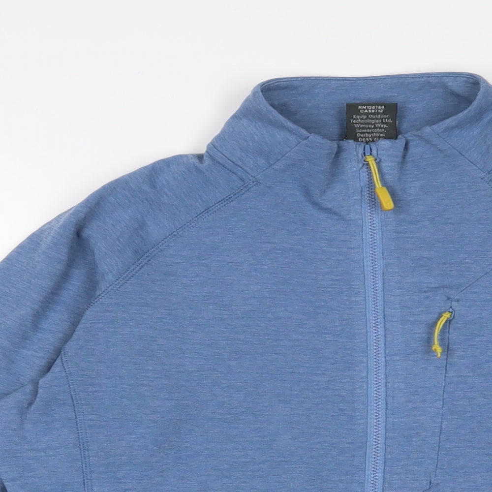 RAB Womens Blue Polyester Pullover Sweatshirt Size 12 Zip - Logo, Embroidered