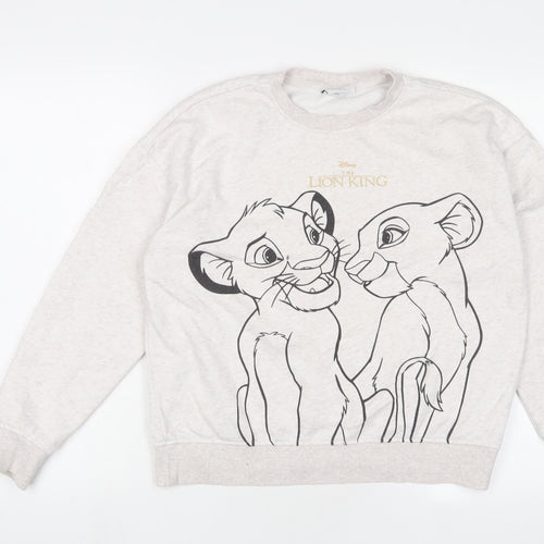Disney Womens Beige Cotton Pullover Sweatshirt Size S Pullover - The Lion King