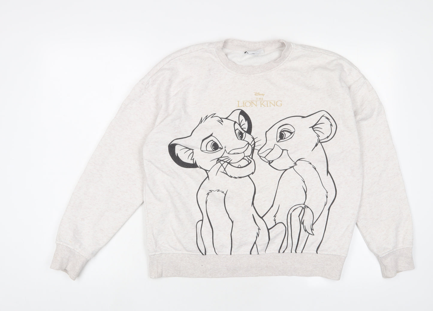 Disney Womens Beige Cotton Pullover Sweatshirt Size S Pullover - The Lion King