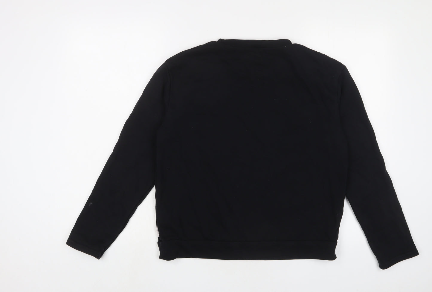 Chocoolate Womens Black Cotton Pullover Sweatshirt Size S Pullover