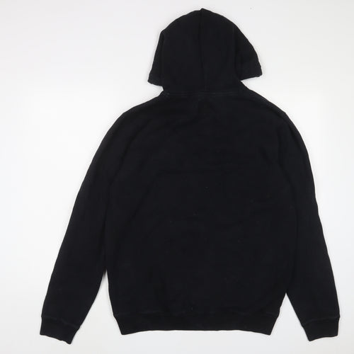 Jack Wills Mens Black Cotton Pullover Hoodie Size S