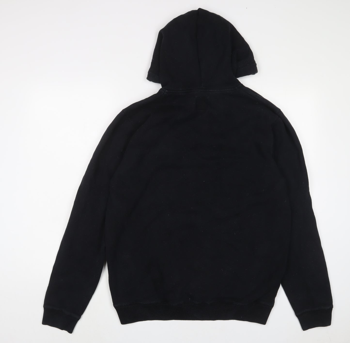 Jack Wills Mens Black Cotton Pullover Hoodie Size S