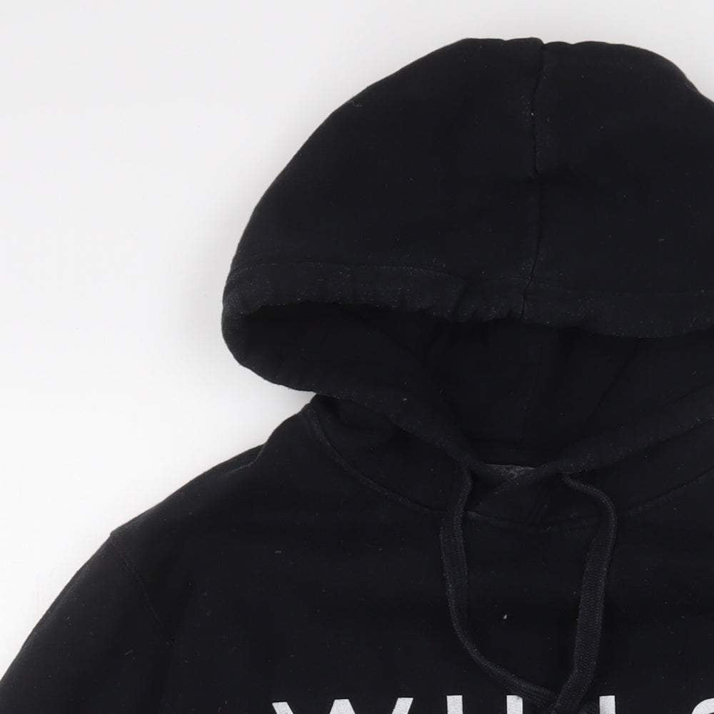 Jack Wills Mens Black Cotton Pullover Hoodie Size S